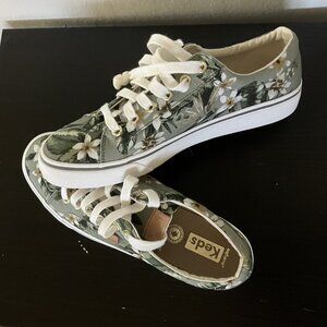 Keds Tropical Green Canvas Sneakers NEW